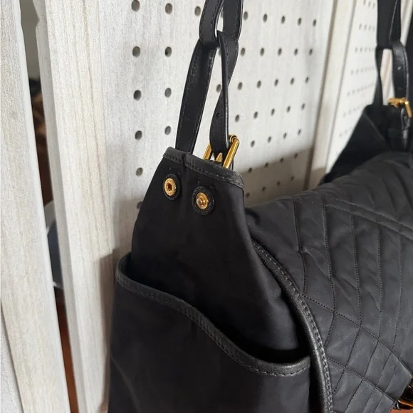 Burberry Black Quilted Baby Bag - Picture 3 of 12